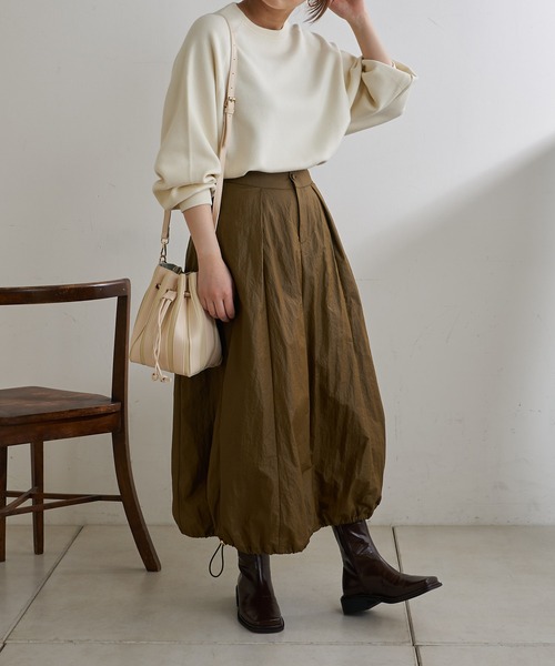 Lui's(ルイス)の「ダブルジャガードステッチワークオーバーニット(ニット/セーター・レディース・オフホワイト/ブラック/グレイッシュベージュ/ブルー・FREE)」の17枚目の写真