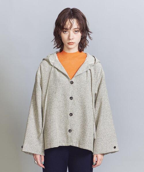 BEAUTY&YOUTH UNITED ARROWS（ビューティーアンドユースユナイテッドアローズ）の「ツイードライク メキシカンパーカー（その他トップス・レディース・ナチュラル/コバルトブルー・FREE）」の3枚目の写真