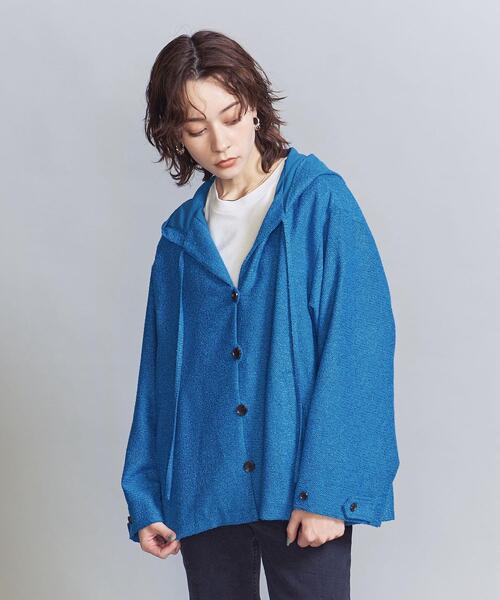 BEAUTY&YOUTH UNITED ARROWS（ビューティーアンドユースユナイテッドアローズ）の「ツイードライク メキシカンパーカー（その他トップス・レディース・ナチュラル/コバルトブルー・FREE）」の9枚目の写真