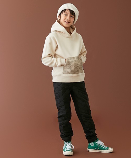 petit main（プティマイン）の「ニットポケット裏起毛プルパーカー（パーカー・キッズ・アイボリー/イエロー・120cm/110cm/150cm/130cm/140cm/100cm/90cm/80ｃｍ）」の17枚目の写真