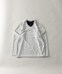 BARCEDOS（バルセドス）の「裏ベロア Vネック ロングTシャツ（Tシャツ/カットソー・メンズ）」