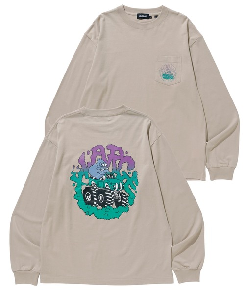 XLARGE(エクストララージ)の「MONSTER TRUCK L/S POCKET TEE(Tシャツ/カットソー・メンズ・ベージュ/ブラック/ホワイト・XL/M/L/S)」の3枚目の写真