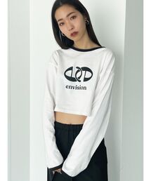 EMODA | ショートマークロゴロングTシャツ(Tシャツ/カットソー)