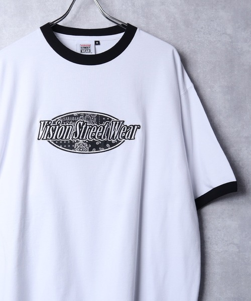 VISION STREET WEAR(ヴィジョンストリートウェア)の「【VISION STREET WEAR】グラフィック刺繍Tシャツ(Tシャツ/カットソー・レディース・ホワイト系3/ブラック系2/ブラック系4/ホワイト系1/ホワイト系2/ピンク/ホワイト系4/ブラック系1/ブラック系3/グリーン・MEDIUM/LARGE/X-LARGE)」の4枚目の写真