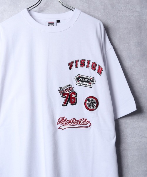 VISION STREET WEAR(ヴィジョンストリートウェア)の「【VISION STREET WEAR】グラフィック刺繍Tシャツ(Tシャツ/カットソー・レディース・ホワイト系3/ブラック系2/ブラック系4/ホワイト系1/ホワイト系2/ピンク/ホワイト系4/ブラック系1/ブラック系3/グリーン・MEDIUM/LARGE/X-LARGE)」の5枚目の写真