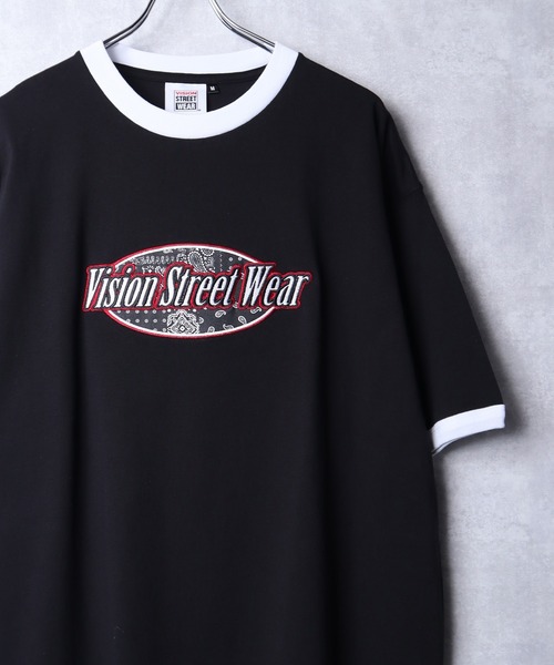 VISION STREET WEAR(ヴィジョンストリートウェア)の「【VISION STREET WEAR】グラフィック刺繍Tシャツ(Tシャツ/カットソー・レディース・ホワイト系3/ブラック系2/ブラック系4/ホワイト系1/ホワイト系2/ピンク/ホワイト系4/ブラック系1/ブラック系3/グリーン・MEDIUM/LARGE/X-LARGE)」の1枚目の写真