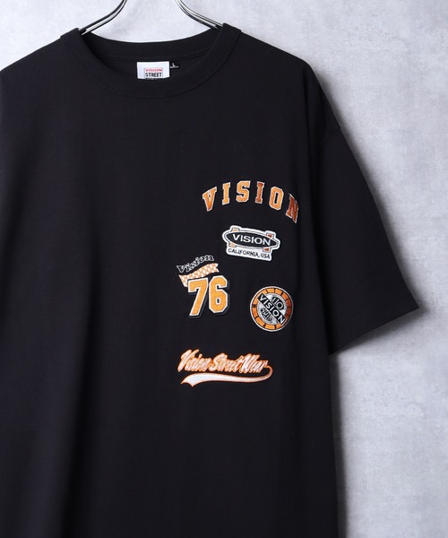 VISION STREET WEAR(ヴィジョンストリートウェア)の「【VISION STREET WEAR】グラフィック刺繍Tシャツ(Tシャツ/カットソー・レディース・ホワイト系3/ブラック系2/ブラック系4/ホワイト系1/ホワイト系2/ピンク/ホワイト系4/ブラック系1/ブラック系3/グリーン・MEDIUM/LARGE/X-LARGE)」の2枚目の写真