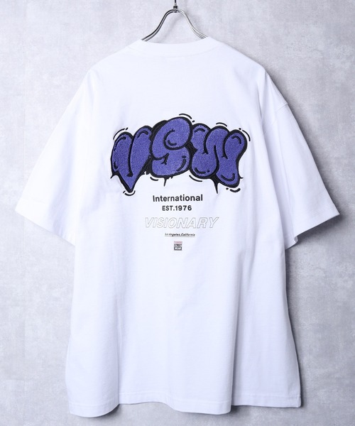 VISION STREET WEAR(ヴィジョンストリートウェア)の「【VISION STREET WEAR】グラフィック刺繍Tシャツ(Tシャツ/カットソー・レディース・ホワイト系3/ブラック系2/ブラック系4/ホワイト系1/ホワイト系2/ピンク/ホワイト系4/ブラック系1/ブラック系3/グリーン・MEDIUM/LARGE/X-LARGE)」の20枚目の写真