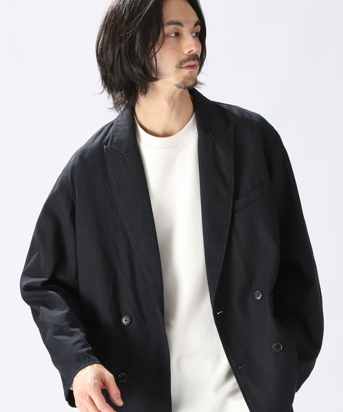 niko and...（ニコアンド）の「ハイツイストホップサックジャケット（テーラードジャケット・メンズ・その他1/ベージュ/ネイビー・MEDIUM/LARGE）」の2枚目の写真