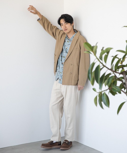 niko and...（ニコアンド）の「ハイツイストホップサックジャケット（テーラードジャケット・メンズ・その他1/ベージュ/ネイビー・MEDIUM/LARGE）」の7枚目の写真