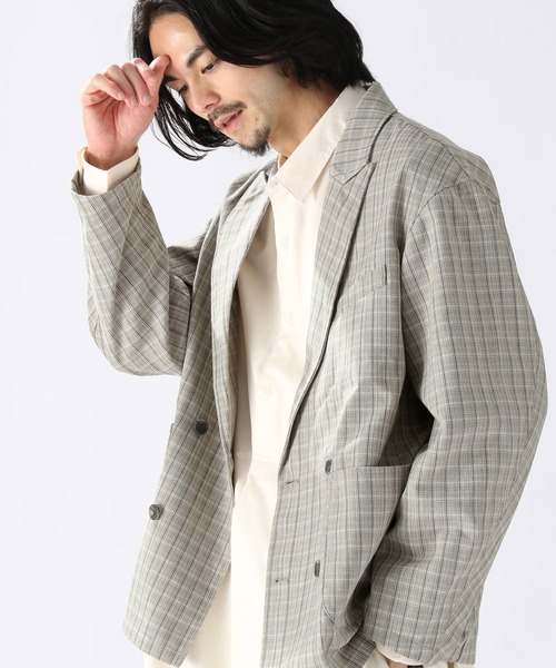 niko and...（ニコアンド）の「ハイツイストホップサックジャケット（テーラードジャケット・メンズ・その他1/ベージュ/ネイビー・MEDIUM/LARGE）」の8枚目の写真