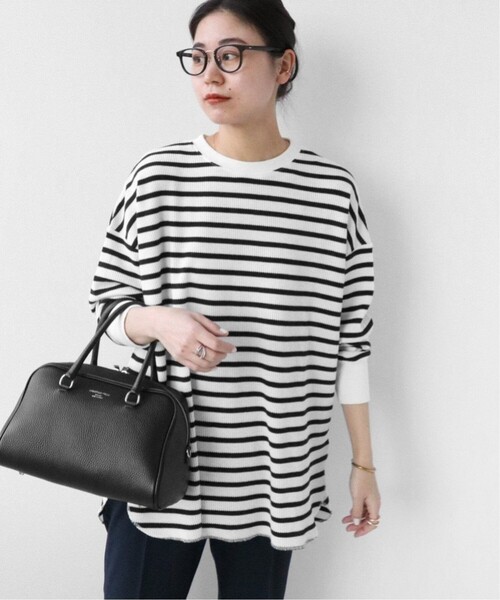 JOURNAL STANDARD relume(ジャーナルスタンダード レリューム)の「■■■《追加8》TCワッフルオーバーサイズロングスリーブTシャツ(Tシャツ/カットソー・レディース・ベージュ/ピンク系その他/ホワイト系その他/オートミール/チャコールグレー・FREE)」の2枚目の写真