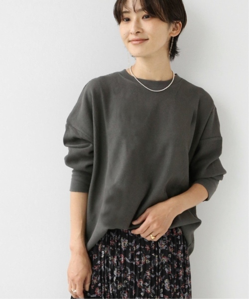 JOURNAL STANDARD relume(ジャーナルスタンダード レリューム)の「■■■《追加8》TCワッフルオーバーサイズロングスリーブTシャツ(Tシャツ/カットソー・レディース・ベージュ/ピンク系その他/ホワイト系その他/オートミール/チャコールグレー・FREE)」の3枚目の写真
