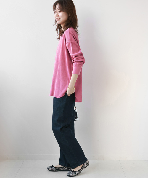 JOURNAL STANDARD relume(ジャーナルスタンダード レリューム)の「■■■《追加8》TCワッフルオーバーサイズロングスリーブTシャツ(Tシャツ/カットソー・レディース・ベージュ/ピンク系その他/ホワイト系その他/オートミール/チャコールグレー・FREE)」の12枚目の写真