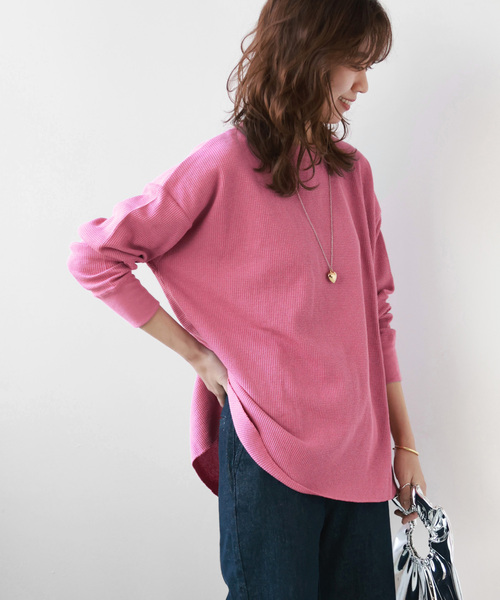 JOURNAL STANDARD relume(ジャーナルスタンダード レリューム)の「■■■《追加8》TCワッフルオーバーサイズロングスリーブTシャツ(Tシャツ/カットソー・レディース・ベージュ/ピンク系その他/ホワイト系その他/オートミール/チャコールグレー・FREE)」の17枚目の写真
