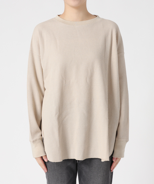 JOURNAL STANDARD relume(ジャーナルスタンダード レリューム)の「■■■《追加8》TCワッフルオーバーサイズロングスリーブTシャツ(Tシャツ/カットソー・レディース・ベージュ/ピンク系その他/ホワイト系その他/オートミール/チャコールグレー・FREE)」の19枚目の写真