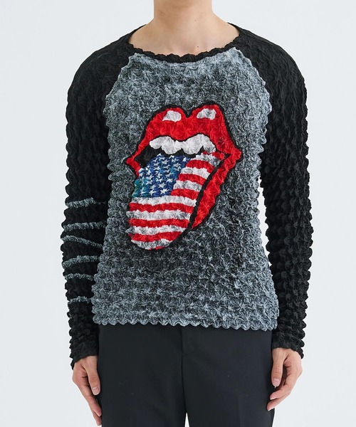 MASU/エムエーエスユー】TONGUE AND LIPS POPCORN RAGLAN L/S T