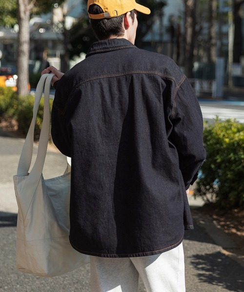 coca(coca)(コカ)の「メンズデニムオーバーシャツ(シャツ/ブラウス・メンズ・インディゴブルー/ライトブルー・L/XL/M)」の9枚目の写真