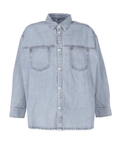 coca(coca)(コカ)の「メンズデニムオーバーシャツ(シャツ/ブラウス・メンズ・インディゴブルー/ライトブルー・L/XL/M)」の11枚目の写真