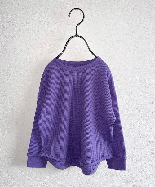 Life Support Products(ライフサポートプロダクツ)の「ワッフルロンT(80~150cm)(Tシャツ/カットソー・キッズ・オフホワイト/ピンク/ライトグリーン/グレー系その他/ベージュ系その他/チャコール/パープル/杢グレー/ライトブルー/モカ/ブラック系その他/イエロー/オレンジ/ホワイト系その他・130/100/110/150/95/90/140/120/80)」の11枚目の写真