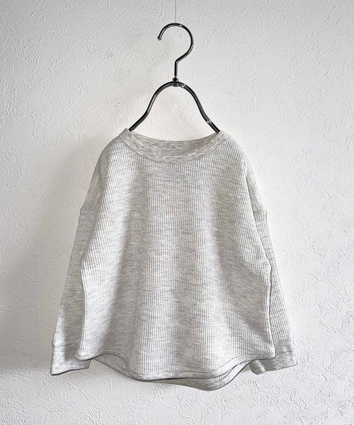 Life Support Products(ライフサポートプロダクツ)の「ワッフルロンT(80~150cm)(Tシャツ/カットソー・キッズ・オフホワイト/ピンク/ライトグリーン/グレー系その他/ベージュ系その他/チャコール/パープル/杢グレー/ライトブルー/モカ/ブラック系その他/イエロー/オレンジ/ホワイト系その他・130/100/110/150/95/90/140/120/80)」の2枚目の写真