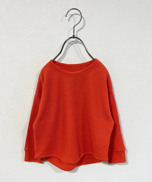 Life Support Products(ライフサポートプロダクツ)の「ワッフルロンT(80~150cm)(Tシャツ/カットソー・キッズ・オフホワイト/ピンク/ライトグリーン/グレー系その他/ベージュ系その他/チャコール/パープル/杢グレー/ライトブルー/モカ/ブラック系その他/イエロー/オレンジ/ホワイト系その他・130/100/110/150/95/90/140/120/80)」の14枚目の写真