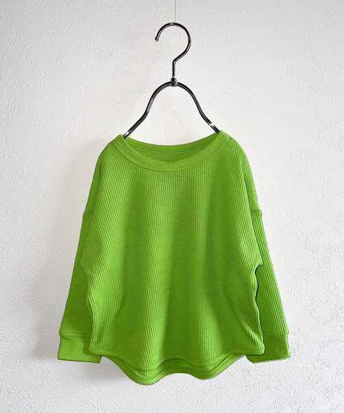 Life Support Products(ライフサポートプロダクツ)の「ワッフルロンT(80~150cm)(Tシャツ/カットソー・キッズ・オフホワイト/ピンク/ライトグリーン/グレー系その他/ベージュ系その他/チャコール/パープル/杢グレー/ライトブルー/モカ/ブラック系その他/イエロー/オレンジ/ホワイト系その他・130/100/110/150/95/90/140/120/80)」の9枚目の写真