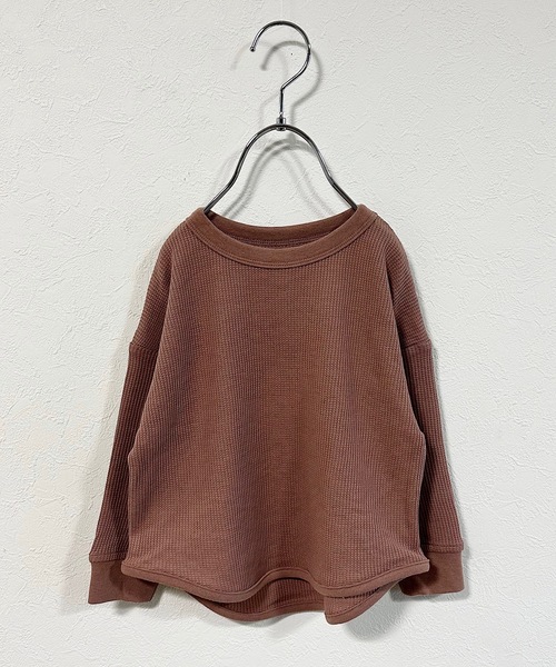 Life Support Products(ライフサポートプロダクツ)の「ワッフルロンT(80~150cm)(Tシャツ/カットソー・キッズ・オフホワイト/ピンク/ライトグリーン/グレー系その他/ベージュ系その他/チャコール/パープル/杢グレー/ライトブルー/モカ/ブラック系その他/イエロー/オレンジ/ホワイト系その他・130/100/110/150/95/90/140/120/80)」の8枚目の写真