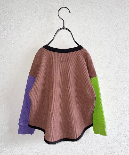 Life Support Products(ライフサポートプロダクツ)の「ワッフルロンT(80~150cm)(Tシャツ/カットソー・キッズ・オフホワイト/ピンク/ライトグリーン/グレー系その他/ベージュ系その他/チャコール/パープル/杢グレー/ライトブルー/モカ/ブラック系その他/イエロー/オレンジ/ホワイト系その他・130/100/110/150/95/90/140/120/80)」の16枚目の写真