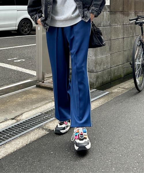 CPCM（シーピーシーエム）の「配色パイピングトラックパンツ（スウェットパンツ・メンズ・ベージュ/ブルー/グリーン・FREE）」の9枚目の写真