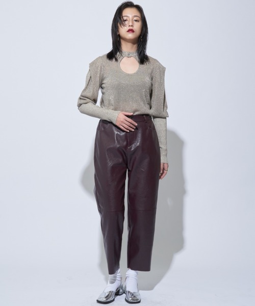 Solace(ソレイス)の「エコレザーテーパードパンツ(その他パンツ・レディース・ブラック/ブラウン・M/L)」の21枚目の写真