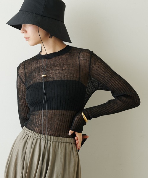 シアーワイドリブプルオーバー