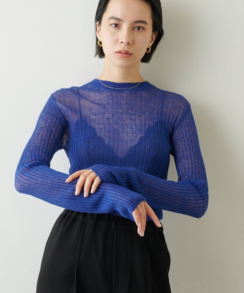 シアーワイドリブプルオーバー