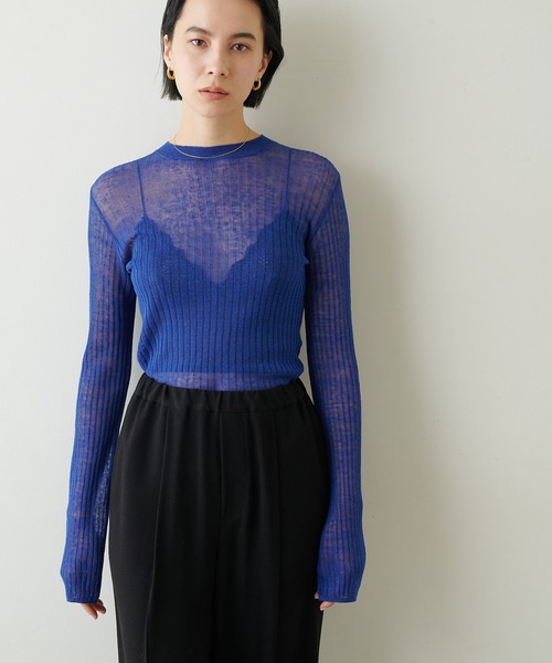 シアーワイドリブプルオーバー