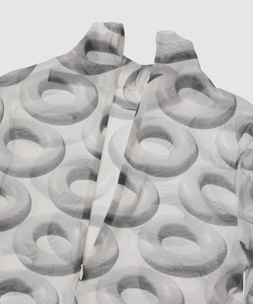 ヨウヘイオオノ ドーナツパターン シースルートップス メッシュカットソー 36 YOHEI OHNO（ヨウヘイオオノ）の「Donut Pattern Mesh Top（Tシャツ