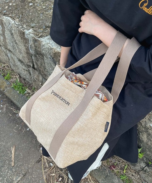 PENDLETON（ペンドルトン）の「∴【 PENDLETON / ペンドルトン 】 SUMMER MINI TOTEBAG サマーミニトートバッグ（トートバッグ・レディース・ブラック/オフホワイト/ベージュ・FREE）」の11枚目の写真