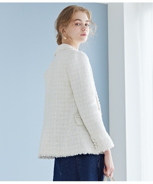 AND COUTURE（アンドクチュール）の「ファンシーツイードWテーラード 