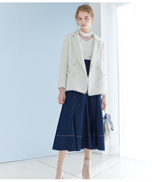 AND COUTURE（アンドクチュール）の「ファンシーツイードWテーラード 