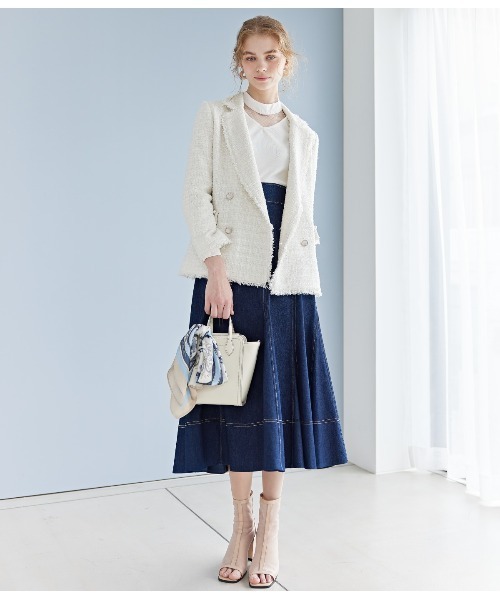 AND COUTURE（アンドクチュール）の「ファンシーツイードWテーラード 