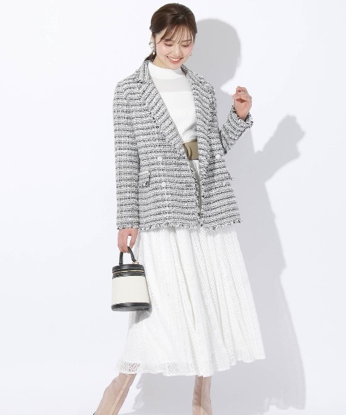 AND COUTURE（アンドクチュール）の「ファンシーツイードWテーラード 