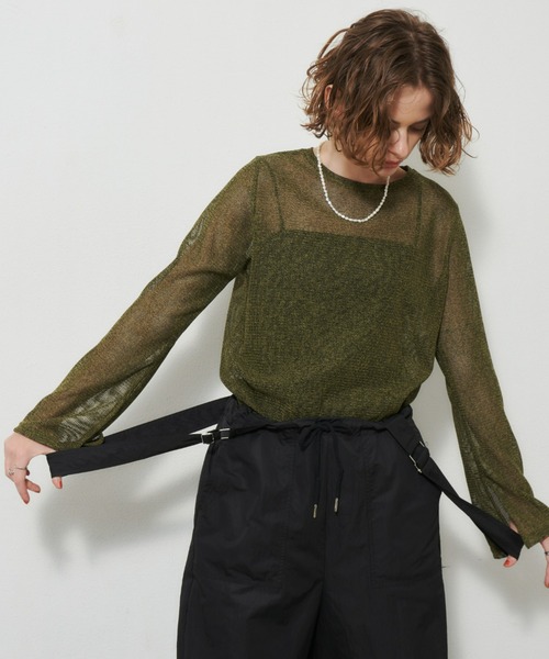 Unitage（ユニテージ）の「パラシュートパンツ（カーゴパンツ・レディース・ブラック/アイボリー/カーキ・FREE）」の6枚目の写真