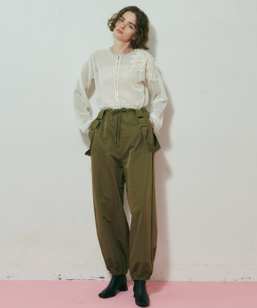 Unitage（ユニテージ）の「パラシュートパンツ（カーゴパンツ・レディース・ブラック/アイボリー/カーキ・FREE）」の10枚目の写真