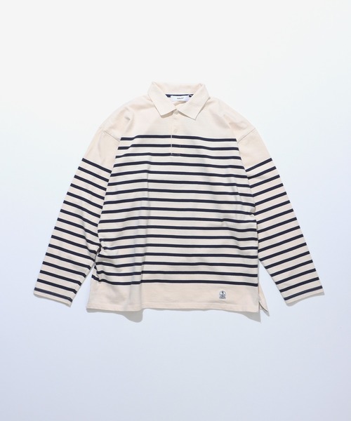 FIDELITY（フィデリティ）の「PANEL BORDER L/S POLO / パネルボーダーポロシャツ（ポロシャツ・メンズ・オフホワイト/ダークグリーン/A・LARGE/MEDIUM/FREE/X-LARGE）」の13枚目の写真