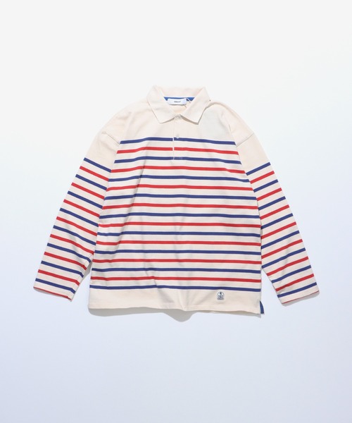 FIDELITY（フィデリティ）の「PANEL BORDER L/S POLO / パネルボーダーポロシャツ（ポロシャツ・メンズ・オフホワイト/ダークグリーン/A・LARGE/MEDIUM/FREE/X-LARGE）」の15枚目の写真