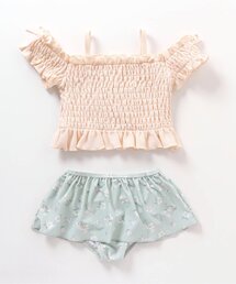 apres les cours | 【UVカット】ナチュラル花柄シャーリングセパレート水着(水着)