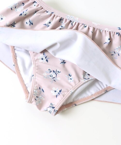 apres les cours（アプレレクール）の「【UVカット】ナチュラル花柄シャーリングセパレート水着（水着・キッズ・ピンク/ミント・90/100/110/120/140/130/80）」の13枚目の写真