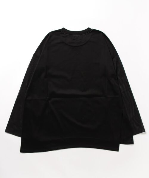 LANVIN en Bleu（ランバンオンブルー）の「チュールシアースリーブカットソー（Tシャツ/カットソー・レディース・ブラック/ベージュ/オフホワイト・38）」の21枚目の写真