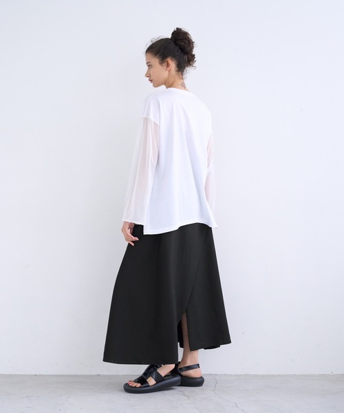 LANVIN en Bleu（ランバンオンブルー）の「チュールシアースリーブカットソー（Tシャツ/カットソー・レディース・ブラック/ベージュ/オフホワイト・38）」の17枚目の写真