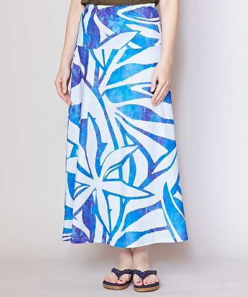 Maunaloa(マウナロア)の「【Maunaloa】Ocean Blue Bird ティアレタパマキシスカート(スカート・レディース・ライトブルー/パープル/グリーン/オレンジ/ブラック・L/M/ML/LL)」の15枚目の写真