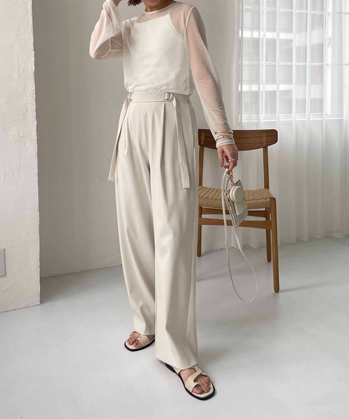 CAPRICIEUX LE'MAGE（カプリシューレマージュ）の「シアーロンT（Tシャツ/カットソー・レディース・オフホワイト/ブラック・FREE）」の17枚目の写真